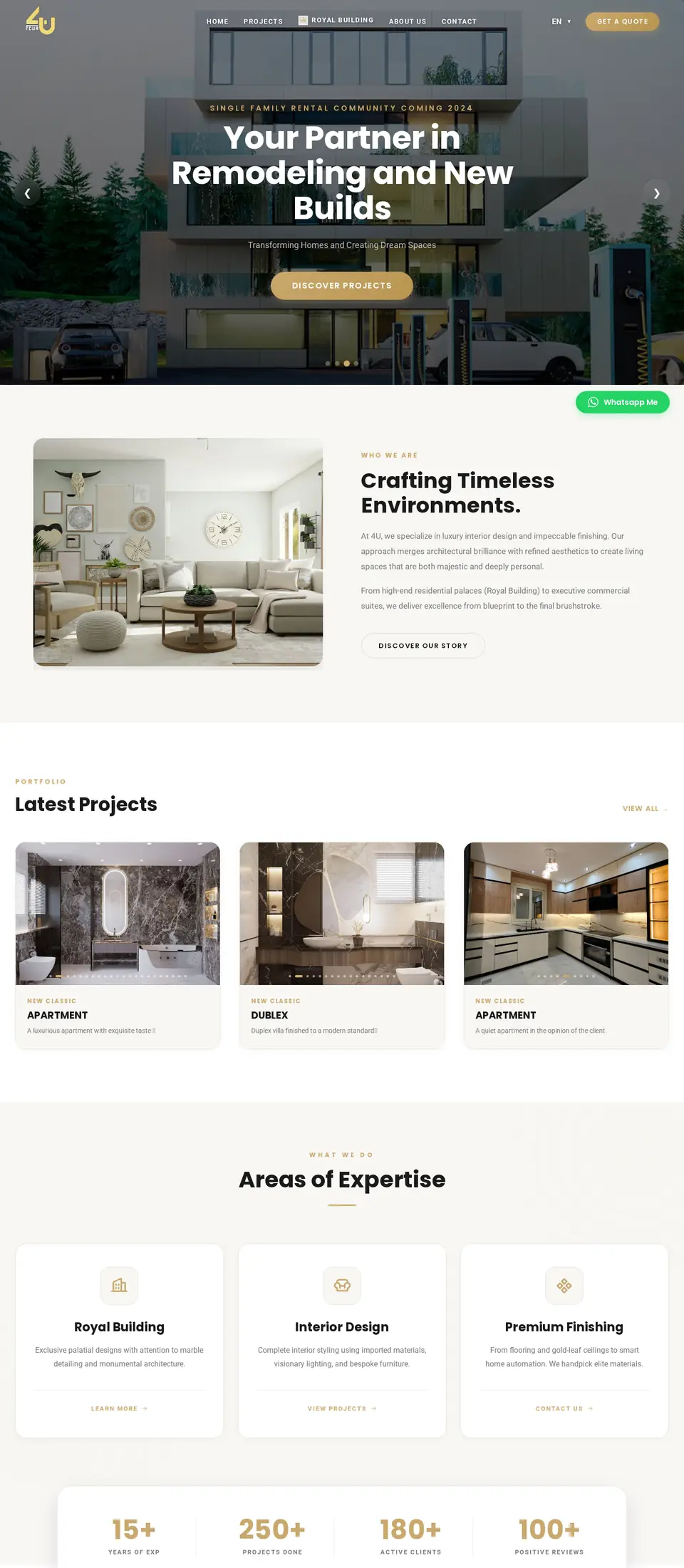 الصفحة الرئيسية لموقع 4U Interior