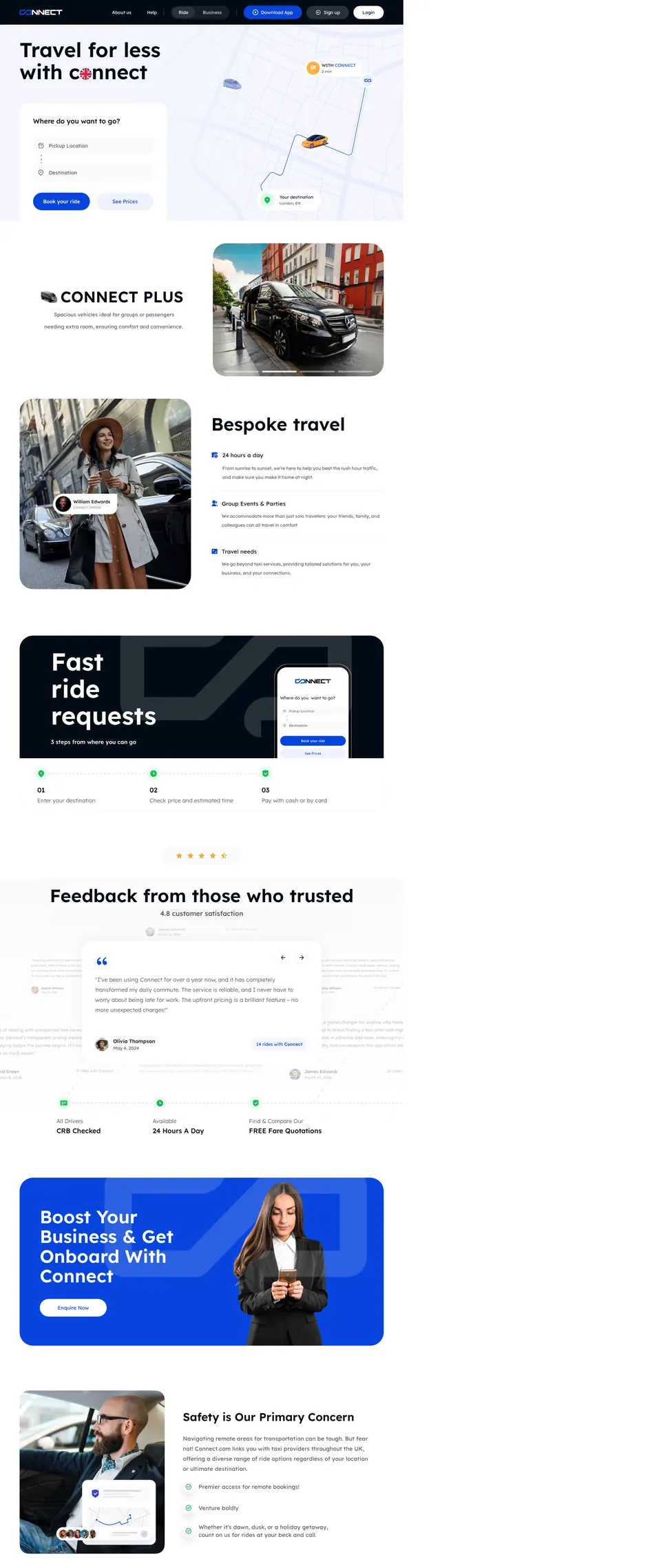 الصفحة الرئيسية لموقع Connect